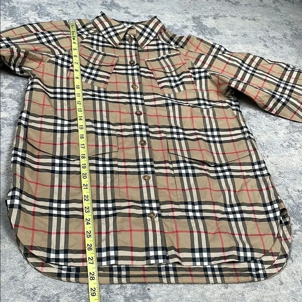 New Burberry London Girls Teigan Archive Check Shirt Dress Nova Plaid